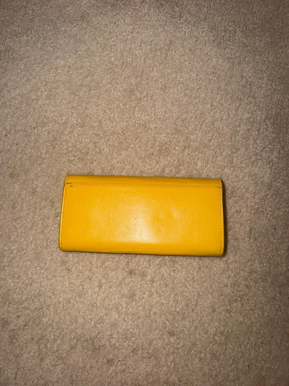 Coach Yellow Turn-Lock Leather Wallet